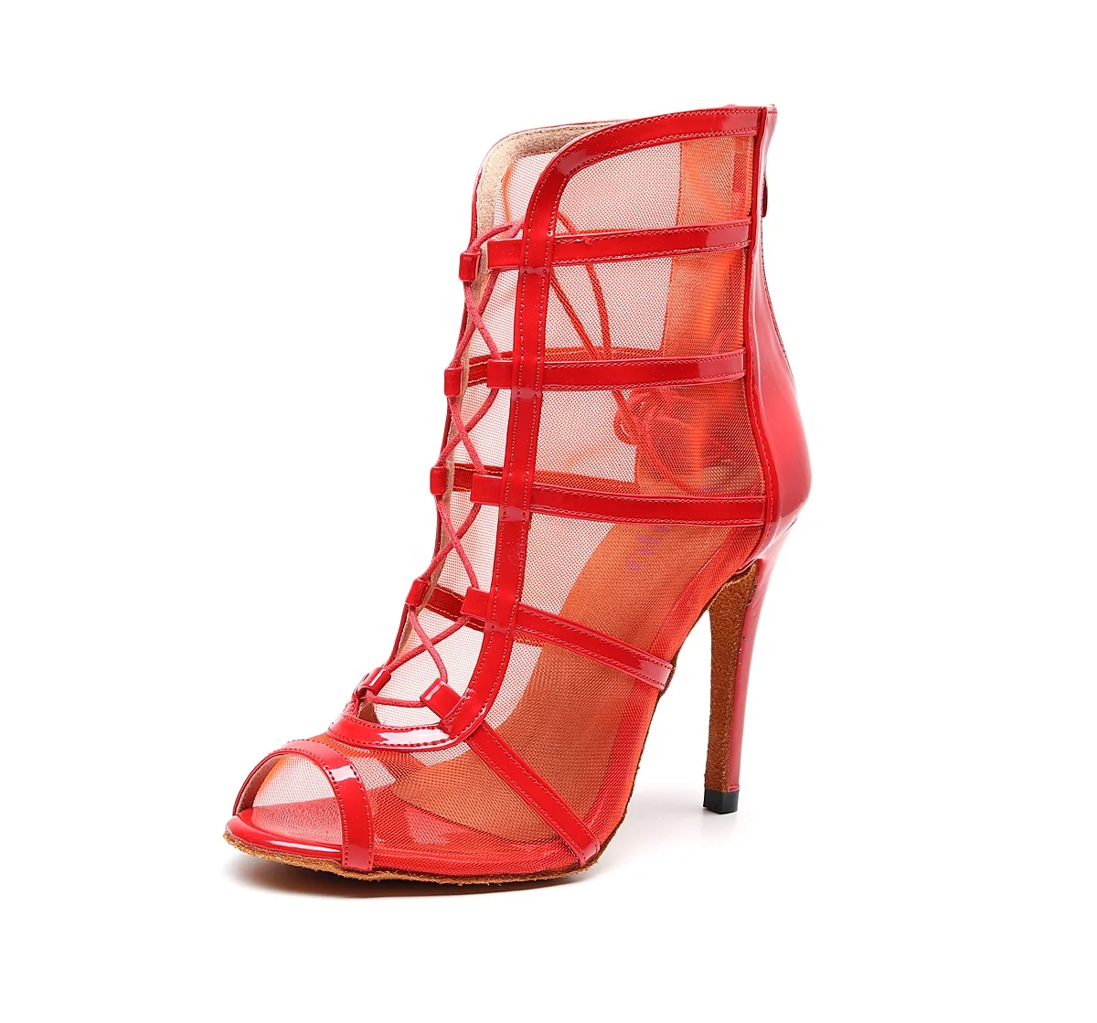 Женские сетчатые Туфли на каблуке 10 см для танцев, бальные туфли для латиноамериканских танцев, 1023