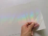 Holograma A4 transparente resistente al agua.