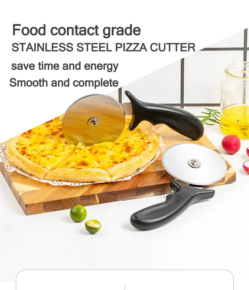 Stainless Steel Kitchen Pizza Kit Gadgets Round Shape Pizza Cutter