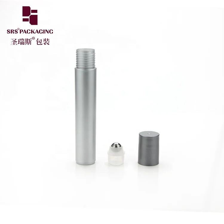 15ml PP Roll on Bottle Grey Color Bottle Grey Plastic Cap Stock Fast Delivery Steel Ball Empty Container