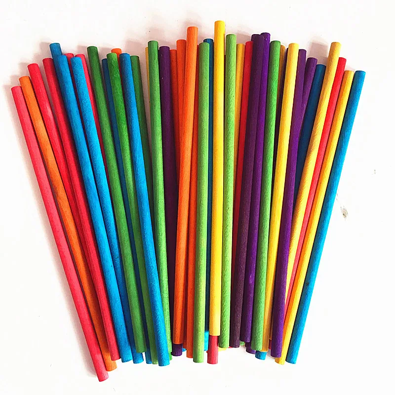 Jumbo 6 Inch Wooden Multi-Purpose Popsicle Sticks Creative Paste Toys for Arts Crafts for Ice Cream Waxing Tongue Depressor Use