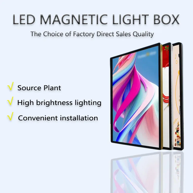 Customized Aluminum Frame Super Slim Led Light Box Advertising Hanging Ultra Slim Light Boxes
