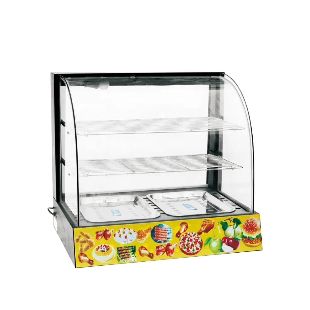 Besting Selling Factory Price Food Warmer Glass Display Showcase for Restaurant