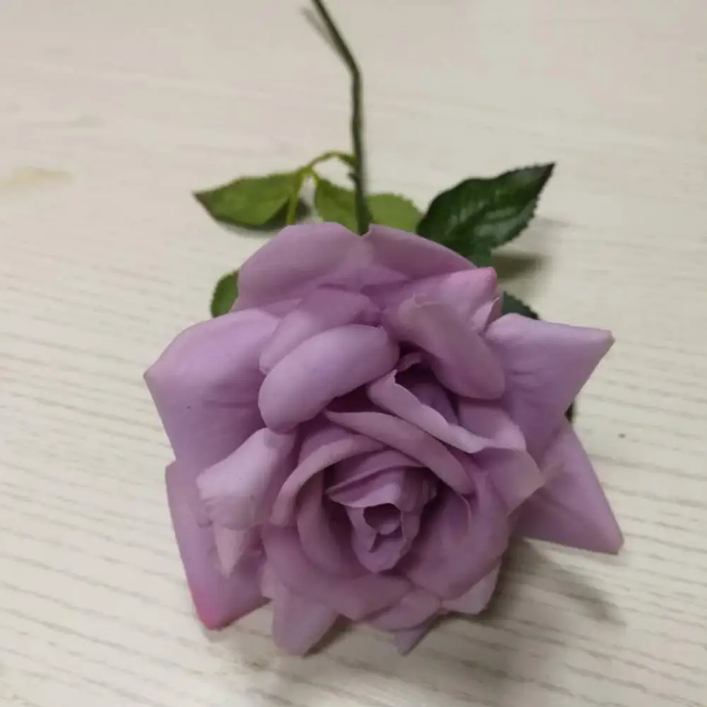 高品质人造真丝真款大玫瑰花乳胶涂层婚庆派对生日装饰喜花