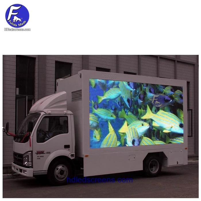 Waterproof Led Screen Mobile Digital Billboard Advertising Led Video Truck NovaStar 4G and WIFI and USB Flash Driver