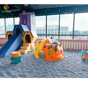 Fun Indoor Playground Set for Kids Soft Funny Slide House with Sand Pit PatentToys for Play & Recreation Solution Zhongyi