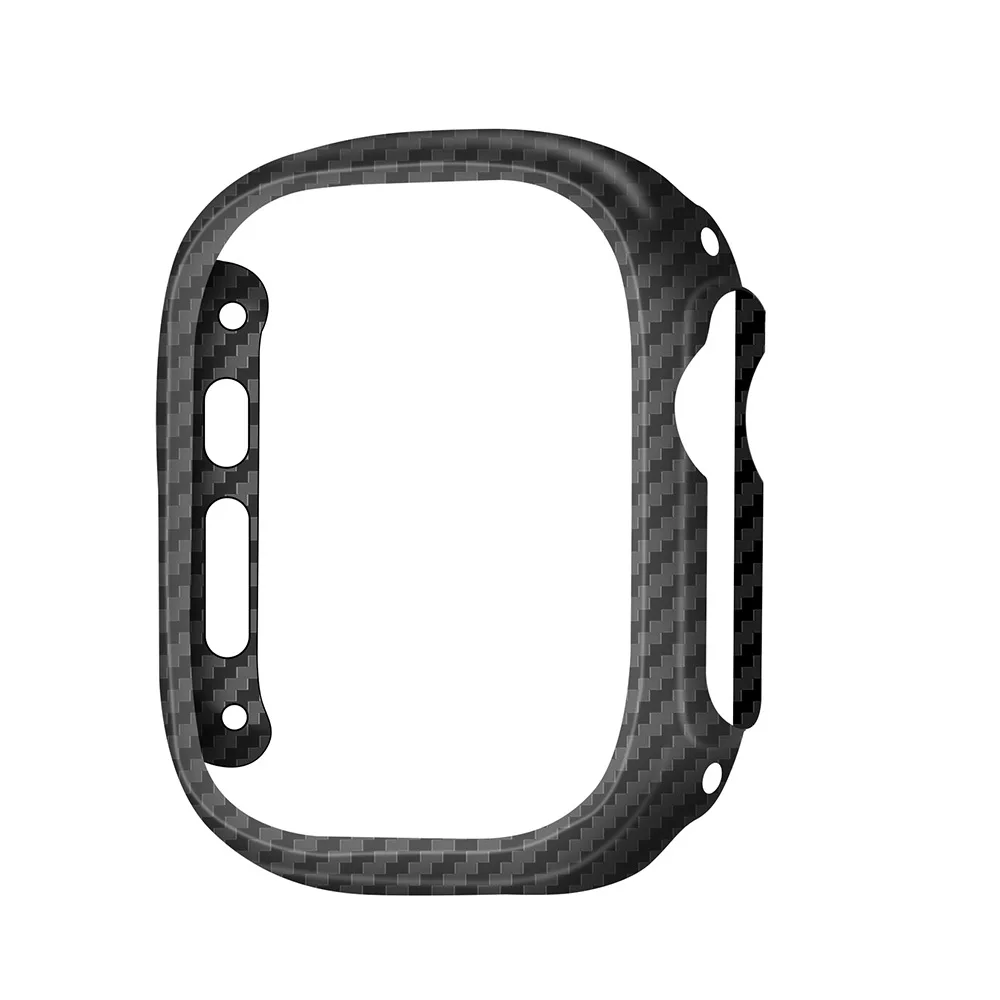 Real Carbon Protective Frame Case For Apple Watch Series 10 9 8 7  Ultra Slim Anti-drop Earphone Protective Cover For Ultra