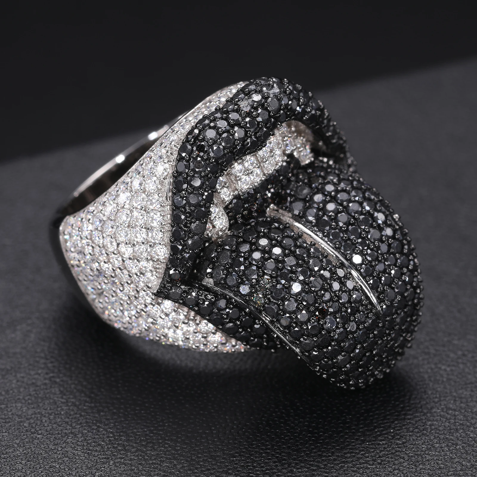 Rapper Jewelry White Gold Plated 925 Sterling Silver Moissanite
