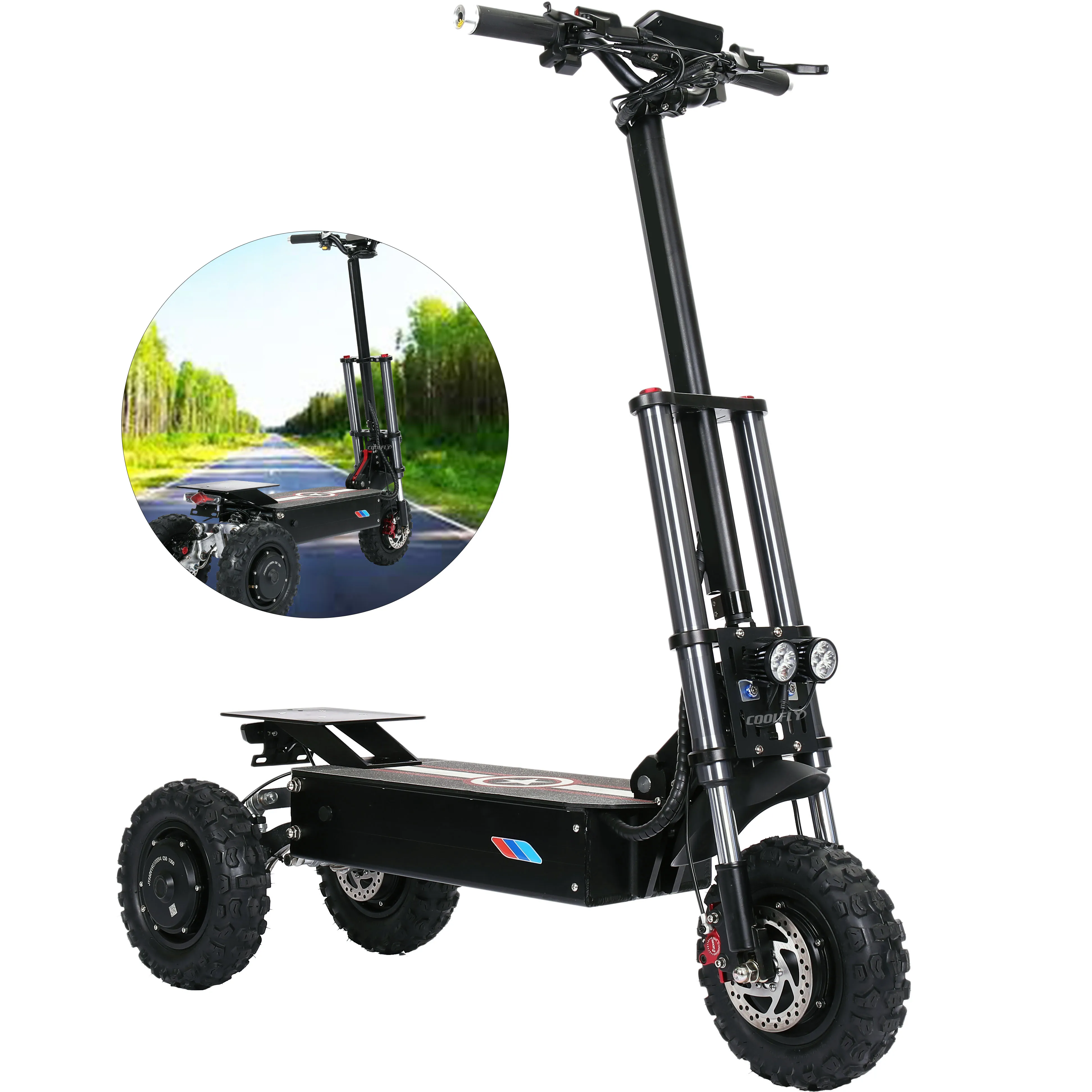 Off Road 60v 3200w Dual Motor Electric Scooter - Foldable