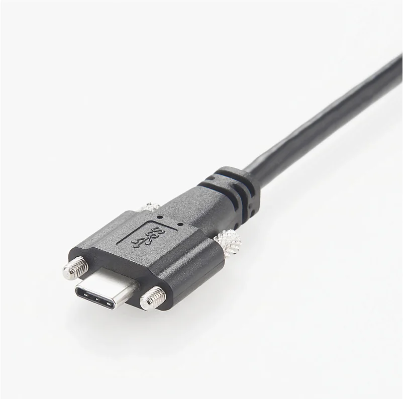 USB 3.1 Type C to USB Type C Data Cable With Dual Screw Locking