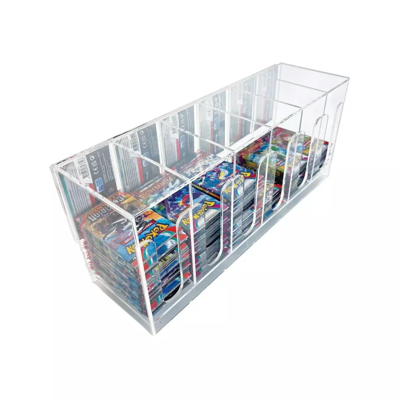 booster box container DIY Custom Lucite Pokémon Pack Dispenser Case Acrylic Pokemon Booster Pack Dispenser Element Shield — Protect your booster boxes from UV rays Pokemon Booster Box - Stackable