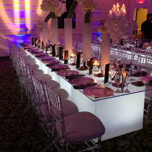 Portable Luxury Buffet Table for Weddings and Banquets LED Decor Dining Room Furniture for Home and Hotels