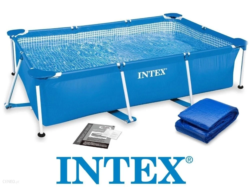 INTEX 28270 Rectangular Metal Frame Pool - 220x150x60cm Swimming