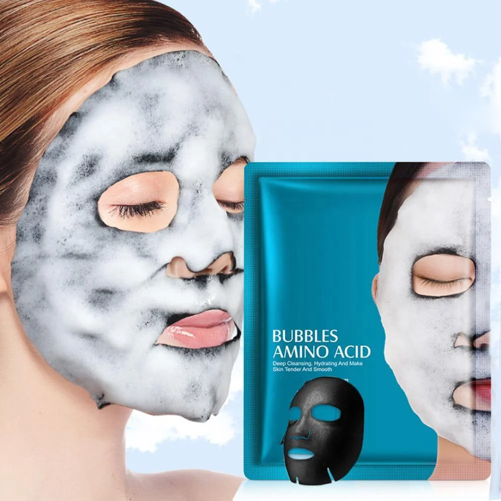 Source OEM/ODM Beauty Amino Acid Bamboo Charcoal Bubble Mask Moisturizer Moisturizing Oil Control Sheet on m.alibaba.com