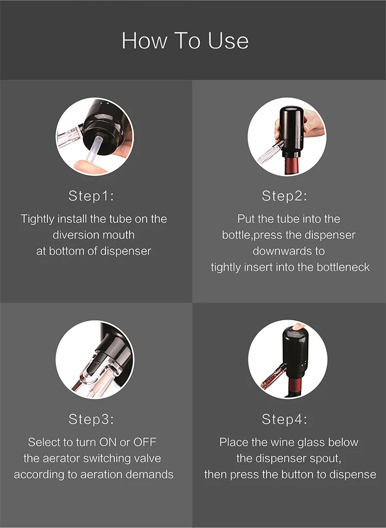 1/6 New Product Ideas 2023 Electric Wine Dispenser Pump Set With