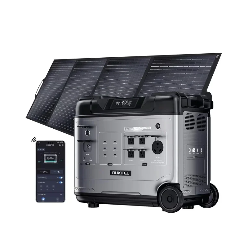 OUKITEL P5000PRO 3600W 4000W Portable Power Station 5120Wh Battery 220V  230V EU Plug Solar Generator