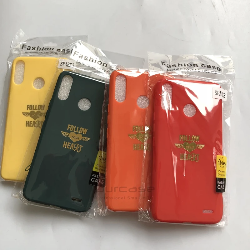 For Tecno Spark 3 KB7 CD6J Pop 4 Pro BC3 CE9 Africa Mobile Phone Back Cover Case Matte Slim TPU Silicone With Rope Cases