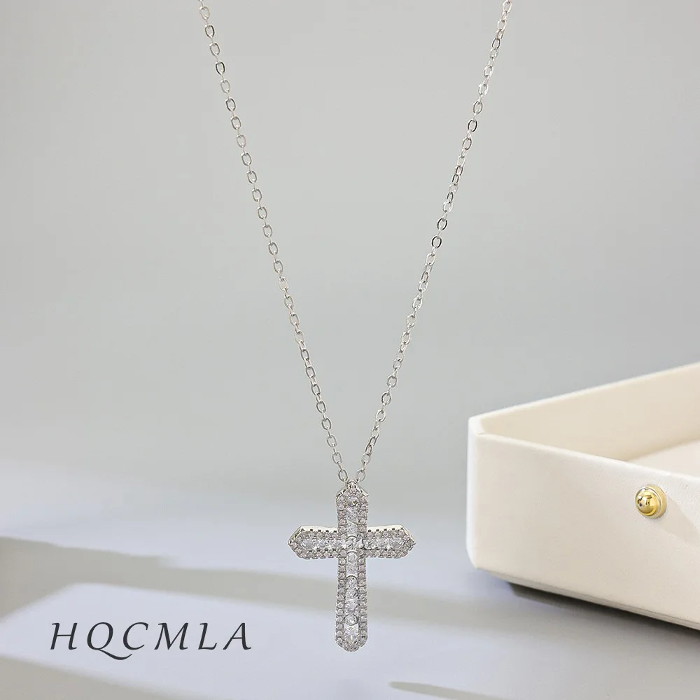 Cross-border Female Niche Jewelry Trendy Simple Cross Pendant Collarbone Chain Sweet Cool Distinctive Long