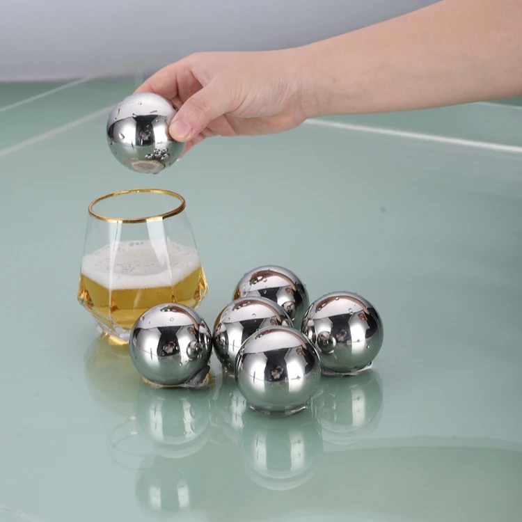 Wholesale Whiskey Stainless Steel Stone Reusable Stainless Ice Ball - China  Whiskey Stones and Ball Shaped Ice Cube price