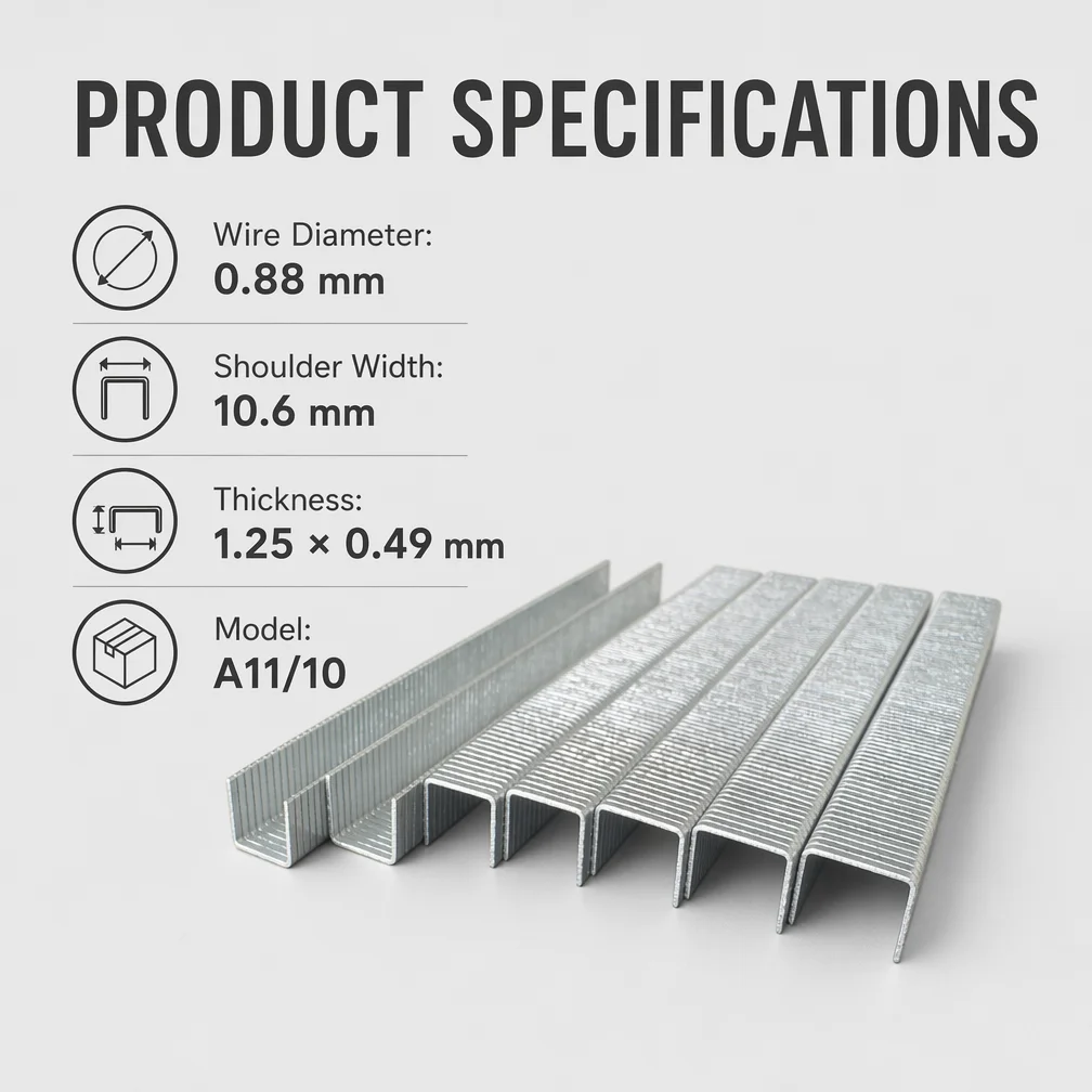 Roofing Felt Moisture-Proof Handheld Nail Gun (Pneumatic Clamp) Stainless Steel 100 Nails Model AH910
