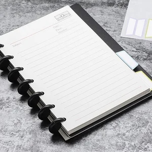 Wholesale Customizable A5 Register Discbound Diary Mushroom Hole Notebook Custom Colors Hardcover Leather Password FSC Notebook