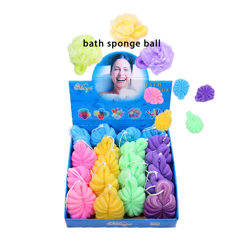 New Design Body Cleaning Scrubbing Shower Bath Mesh Flower Ball - Buy ...