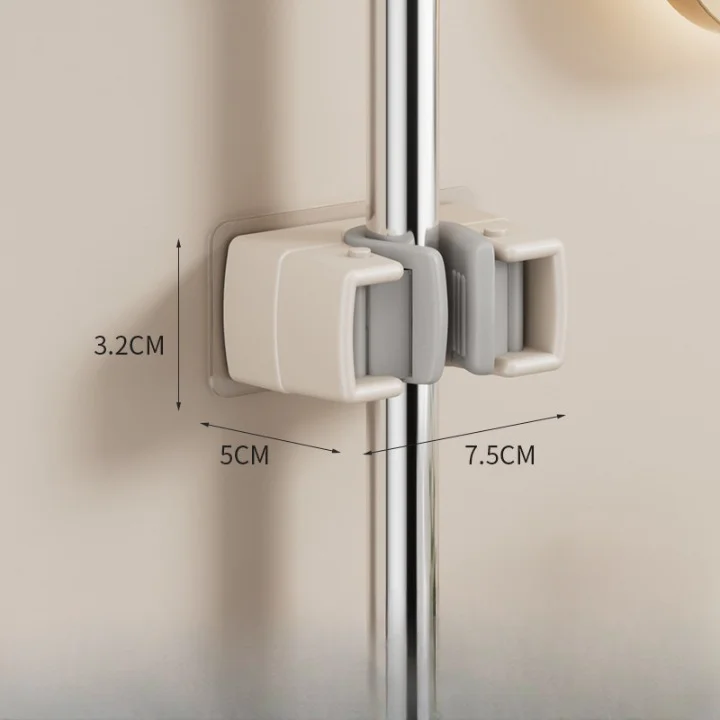 Hot Selling New Silicone Wall Mounted Modern Bathroom Storage Artifact Broom Hanger Strong Single Mop Hook for Tools Adjustable