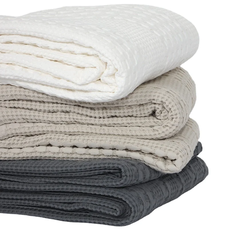 Solid Big Hive Muslin Cotton Blankets For Beds Waffle Plaid Car Nap