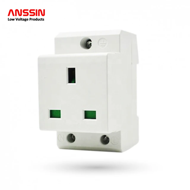 Din Rail Socket UK Standard 13A Modular Din Rail Socket for the Electrical Distribution Box