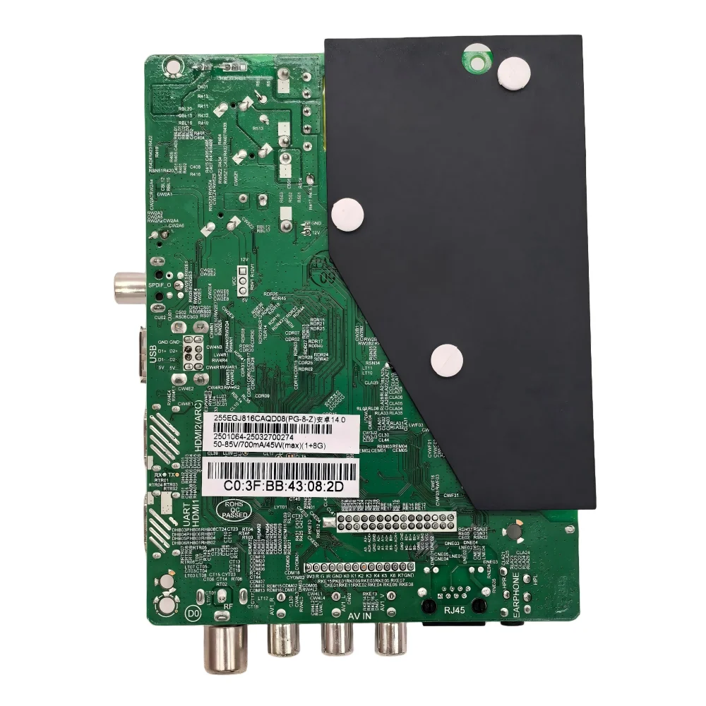 超一星龍 プレイヤーカード 255-TV Placa base LED Smart TV ZP.255E.818R00 25W, Android 12, 32-42