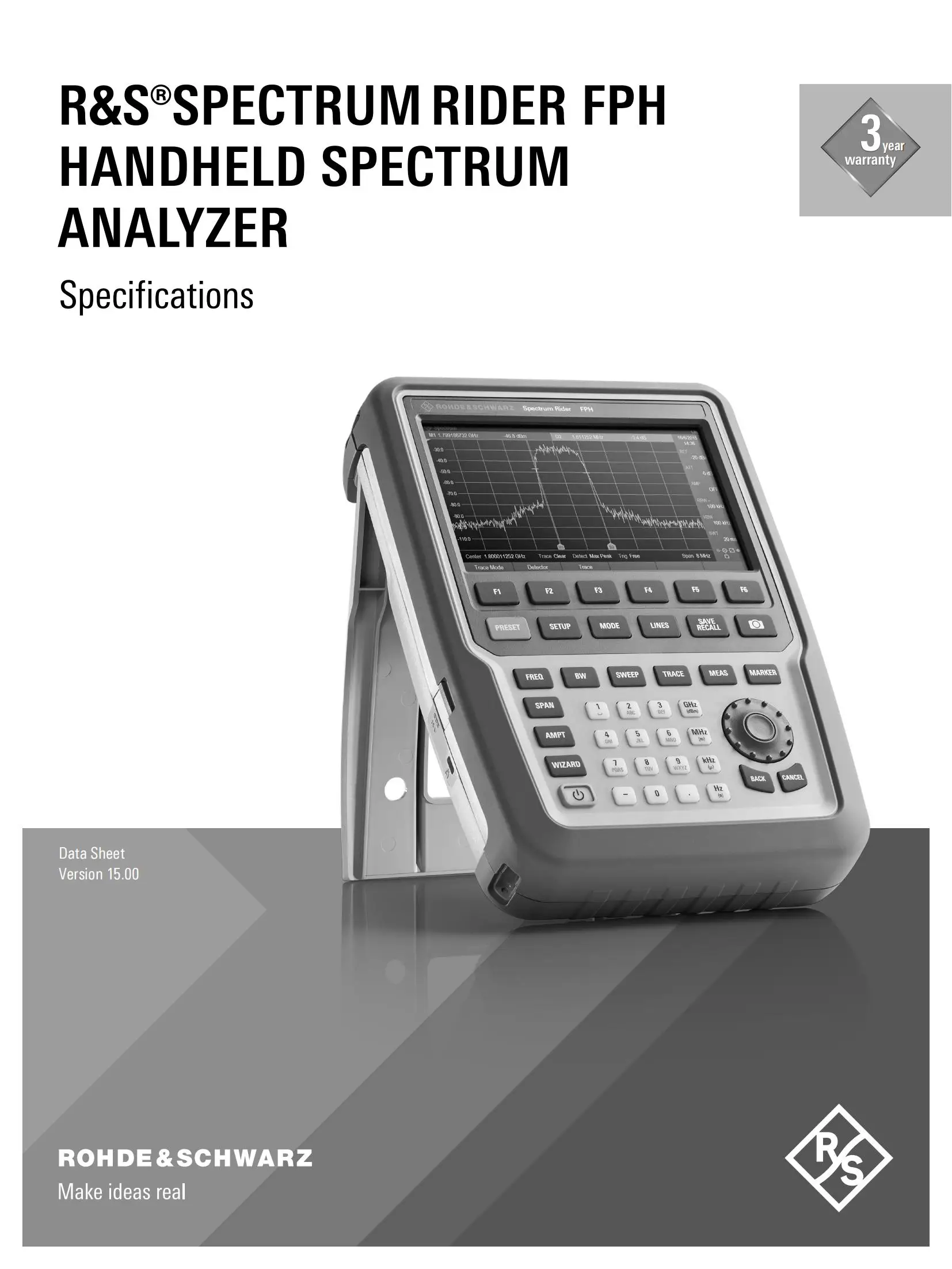 R&s Portable Spectrum Rider 5 Khz 44 Ghz Fph Handheld Spectrum