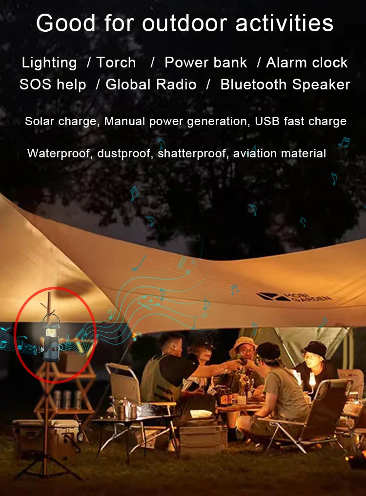 Multimedia Work Light Audio Spotlight Subwoofer Heavy Duty Speakers Radio Camping Lantern 10 Inch Down Light Speaker
