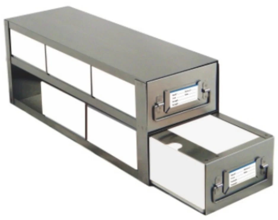 Laboratory Upright Freezer Drawer Racks For 133x133x75mm 9 Cryoboxes