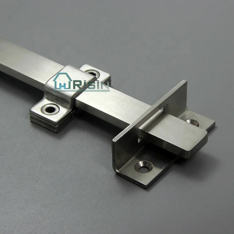 Сатиновый дверной болт из нержавеющей стали с квадратным верхом