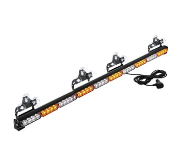 Car lighting manufacture 12v Red Blue 40 LED Warning Emergency Strobe Lights 45 inch Strobe Flash Light bar for Car