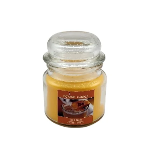 Minimalist aromatherapy yellow smokeless indoor candles 70g glass jar single core candle, burning for over 15 hours