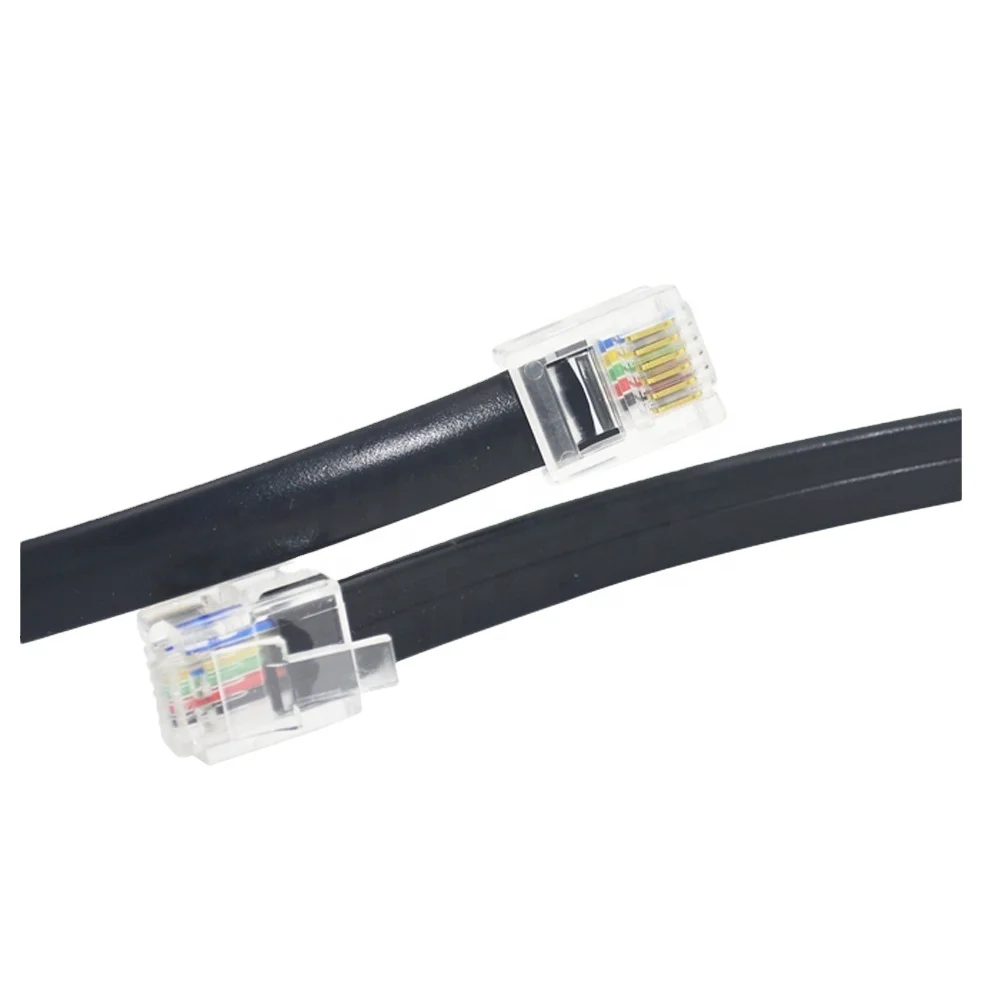 Телекоммуникационный RJ11 RJ12 RJ45 плоский телефонный кабель 6P6C-5M
