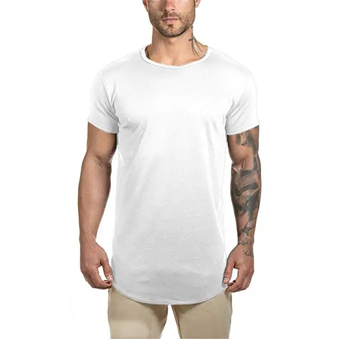 Premium Men's Round Neck T-Shirts - 95% Cotton 5% Spandex Blend for Comfort