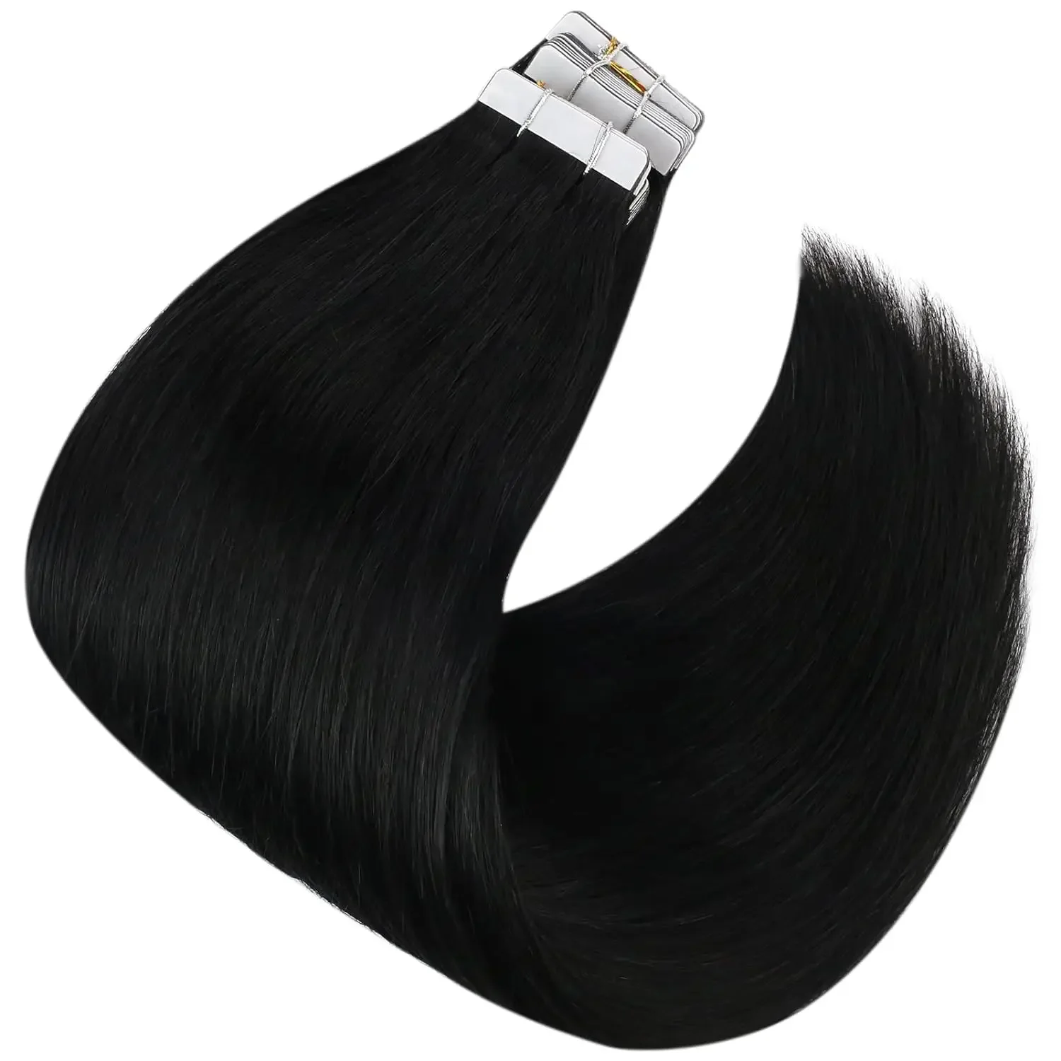 20 pezzi/pacco Tape In Extensions per capelli umani lisci 100% capelli umani Brasiliani Remy Nastro adesivo invisibile in 26 pollici per donne_voghion.com