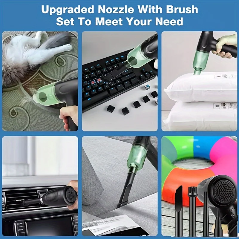 Воздушный пылесос беспроводной портативный многофункциональный электрический пылесос