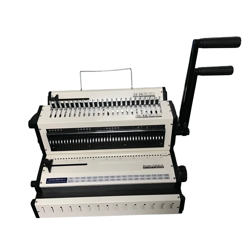 The Latest Style Durable Low Price Bright Office Plastic Sprial Wire Perfect Book Notebook Binding Machine A4 4:1 Size 46 Holes