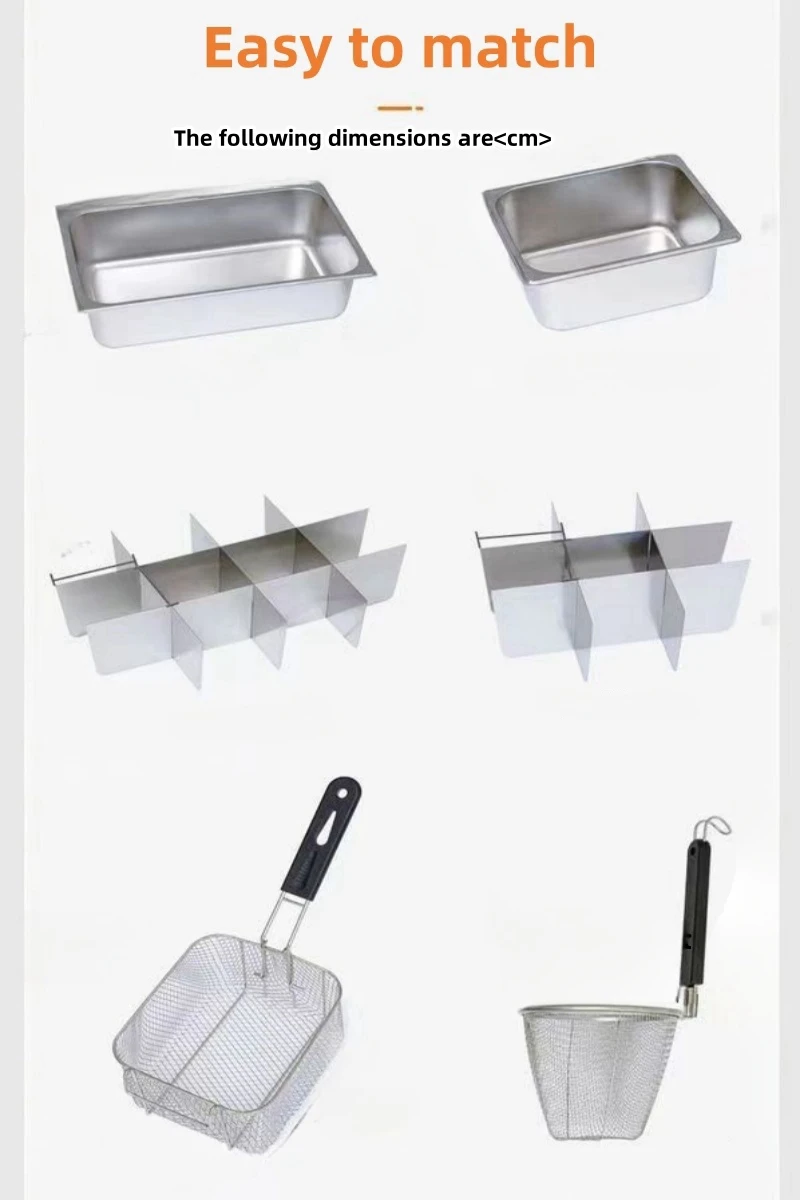 New 20l + 20l Doubletank Desktop Fryer Oil Tank Industrial Gas