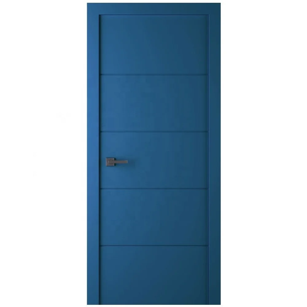 HDF Flush Models of Engraved Wooden in House Door Modern Slab