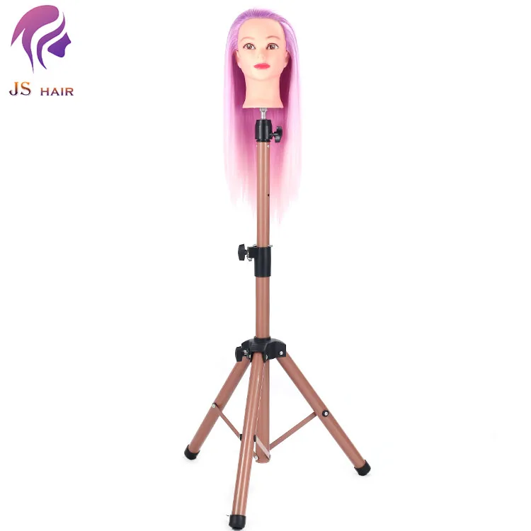 Fashion pink Head Wig Stand Mannequin Manikin Cosmetology Training