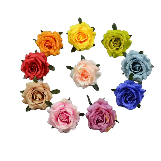 Artifical Flower European Style Autumn Rose 2.75 Inches Silk Single Head For Home Office Wedding Outdoor Decor