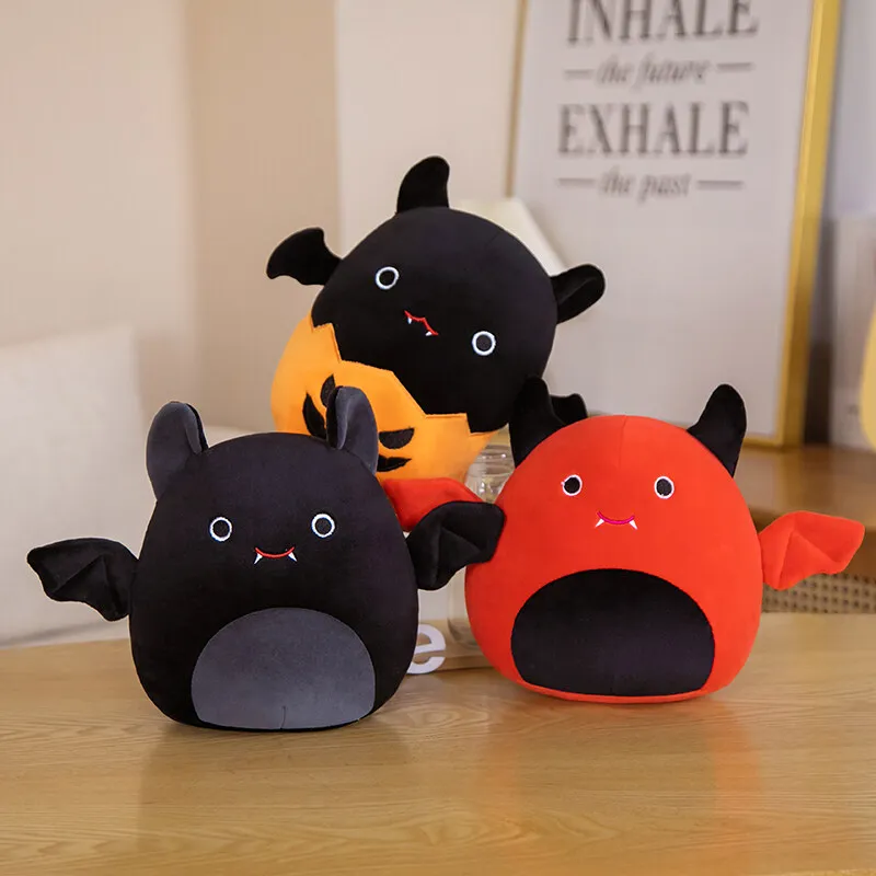 20cm Soft Toys Cute Red Plushie Kawaii Flying Black Animal Pumpkin Bat