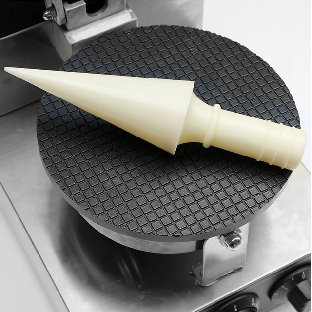 Round Plate Waffle Baking Ice Cream Cone Making Machine, Ice Waffle Ice Cream Cone Snack Maker - Image 3