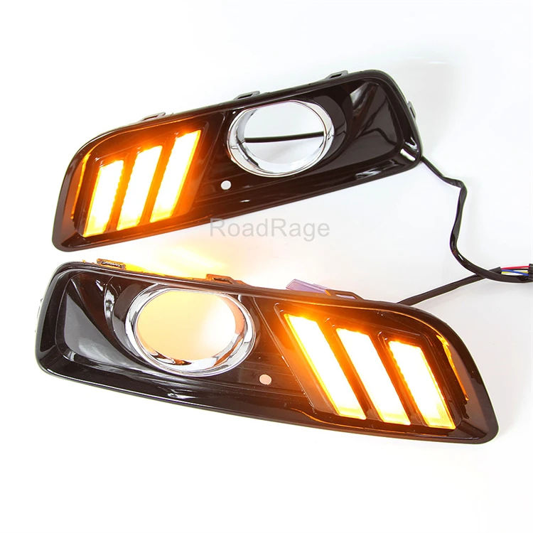 3 Color LED DRL Fog Lights For Chevy Malibu 2013-2016 | Daytime Running Lights With Turn Signal