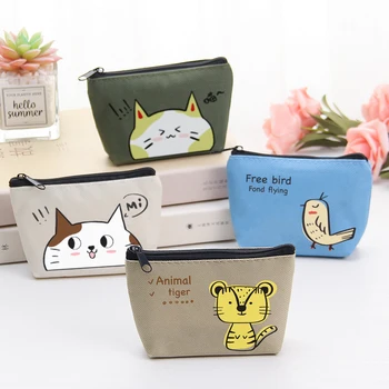 OEM High Quality Boys and Girls Universal Change Storage Bag Mini Coin Wallet Mini Storage Bag logo Custom Canvas Coin Wallet