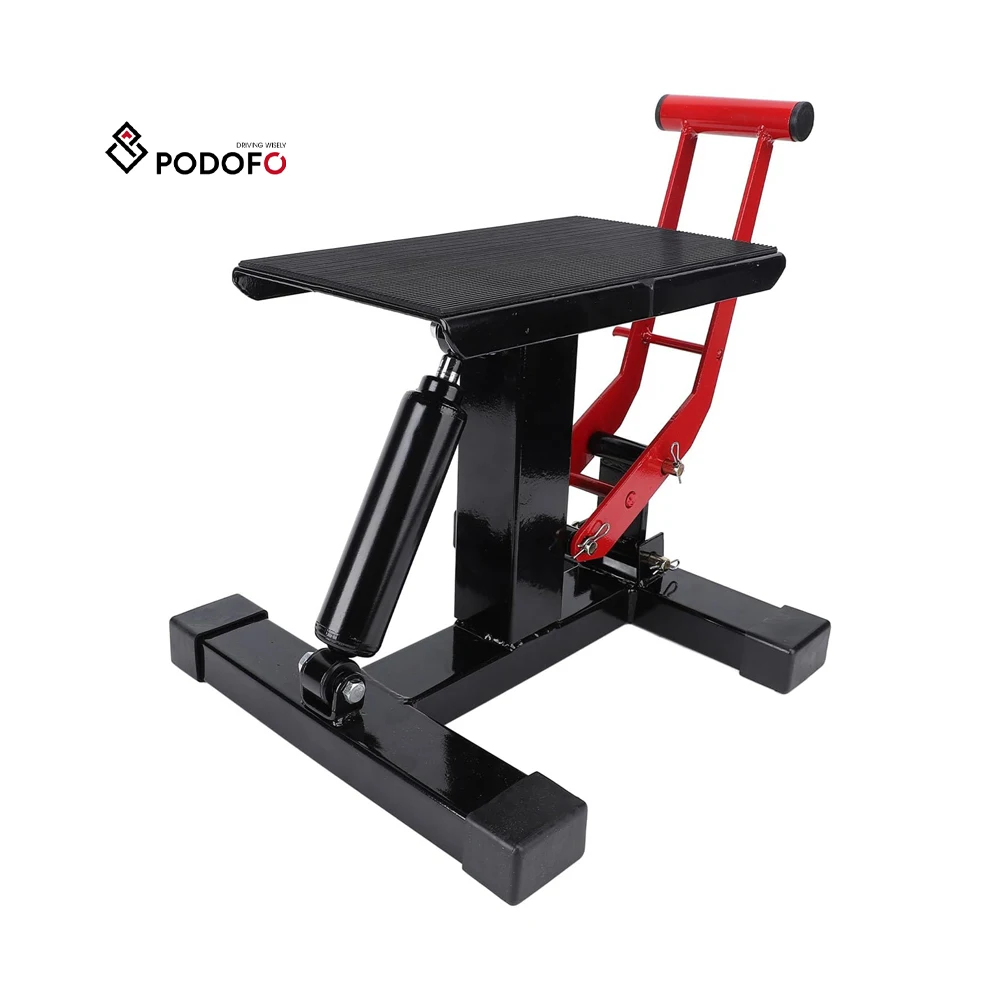 Podofo Motorcycle Jack Lift Stand Dirt Bike Lift Stand Adjustable Height Capacity for Motorcycle Maintenance Repair Wholesale W6161